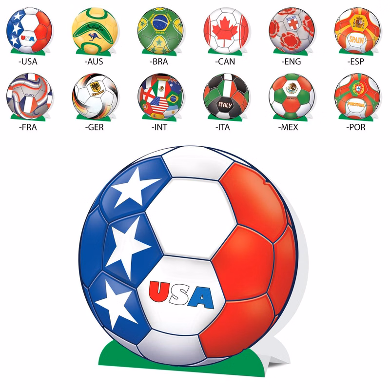 International Soccer 3-D Centerpieces