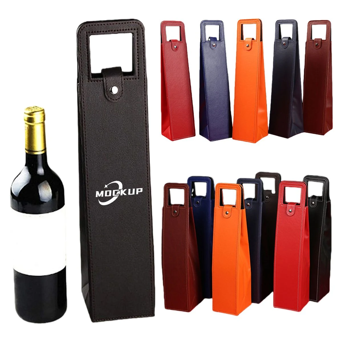 Picnic Leather Party Wine Gift Bag 1