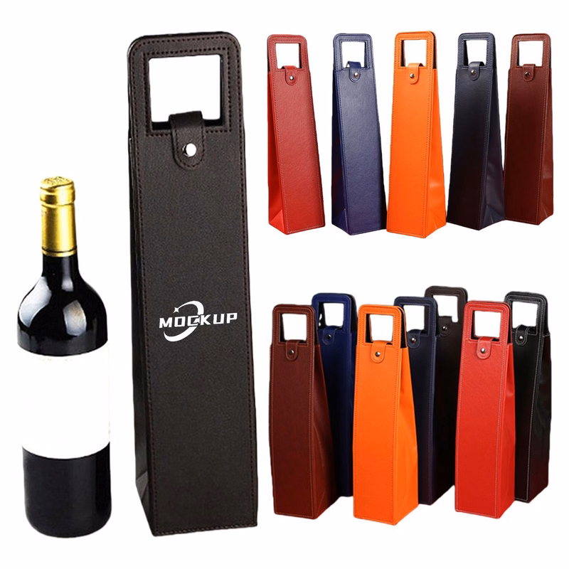 Picnic Leather Party Wine Gift Bag