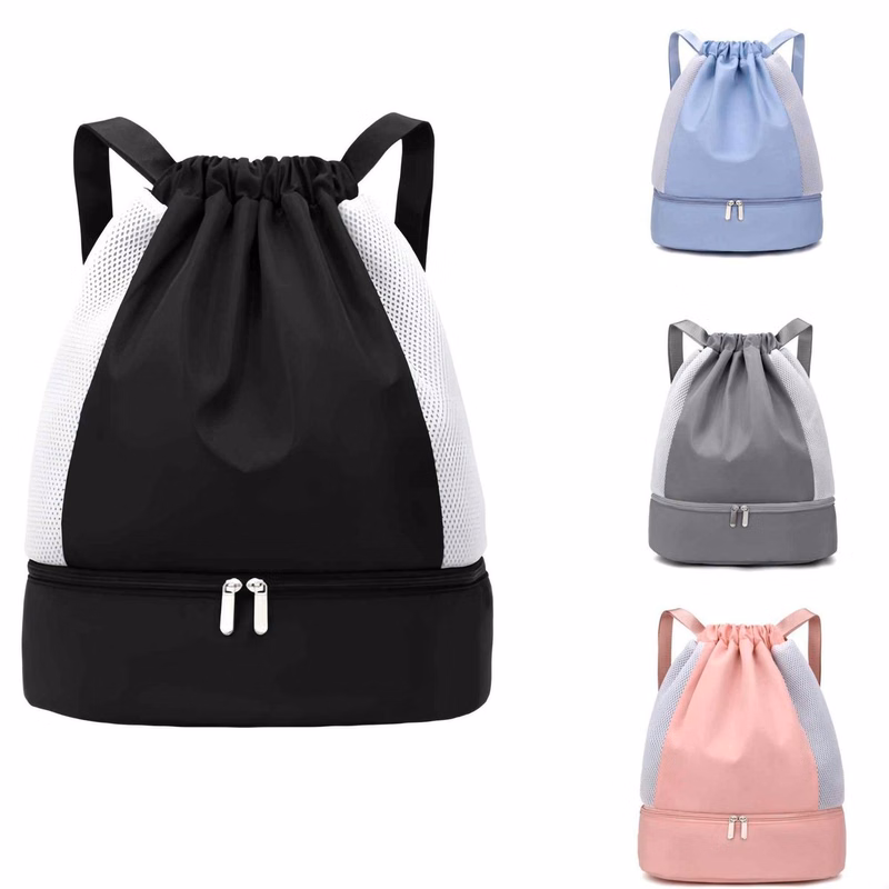 Resistant Drawstring Backpack Shoe Pocket
