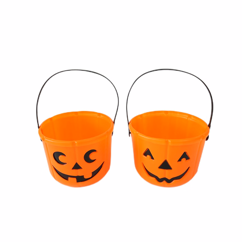 Halloween Prop Pumpkin Bucket Hand Basket