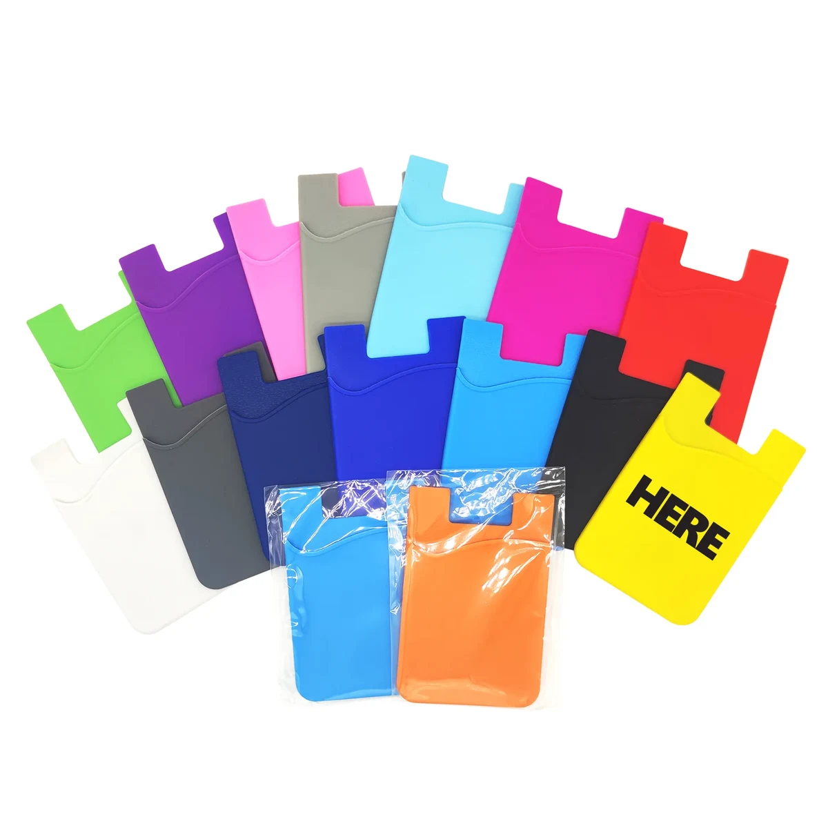 MOQ 100PCS Travel Back Stick Silicone Single Layer Card Hold 1