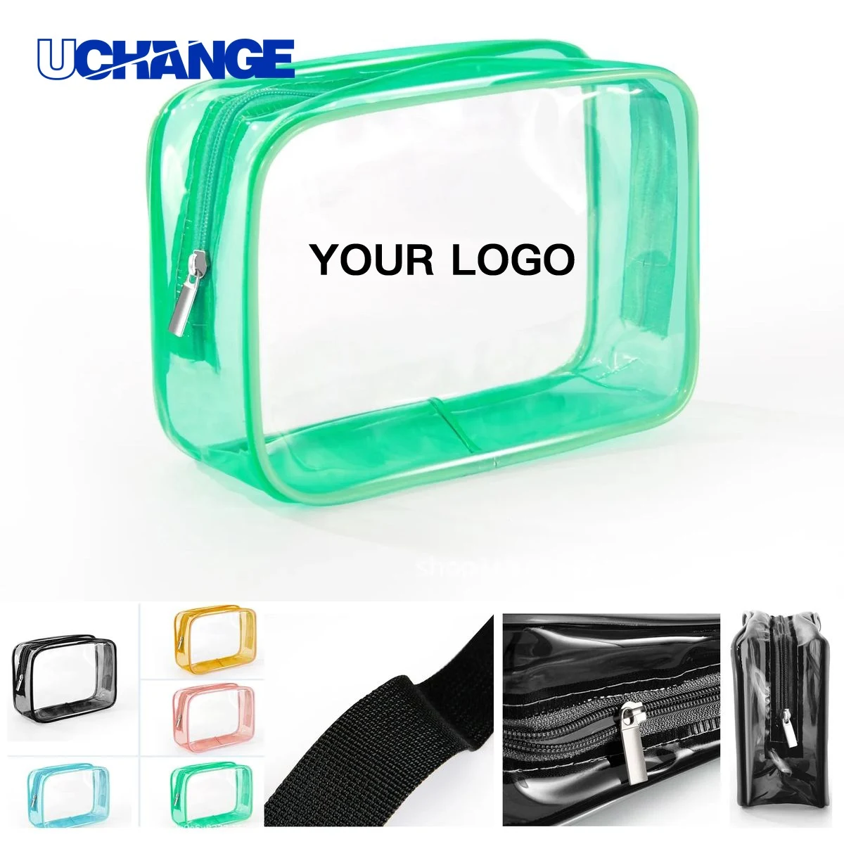 Clear PVC Toiletry Bag Organizer with Zipper 1