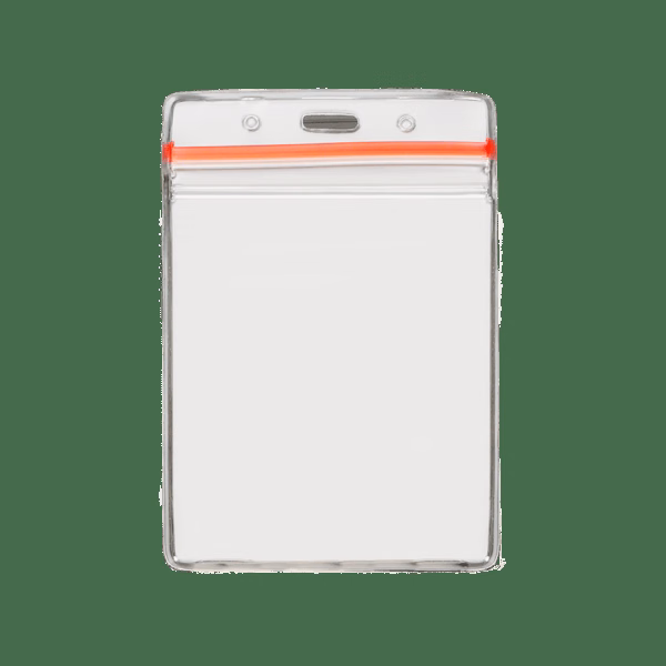 3 5/8" x 4 5/18" Blank Vertical Vinyl Pouch with Zipper