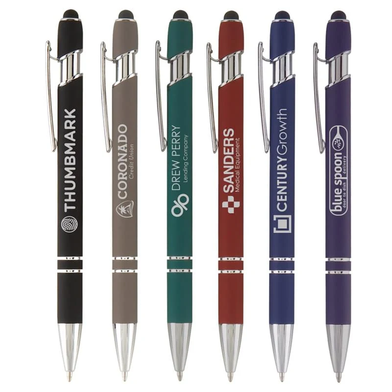 Ellipse Softy w/Stylus - Laser Engraved - Metal Pen 1