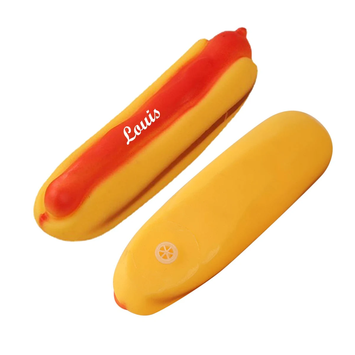 Lifelike Hot Dog Squeeze Toy with Sound Effects 1