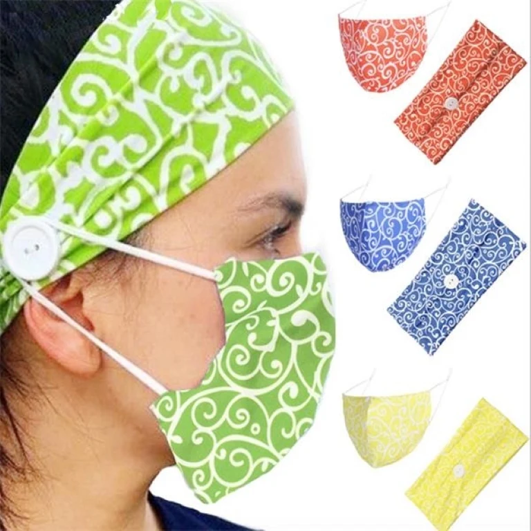 Headbands With Buttons For Mask 1