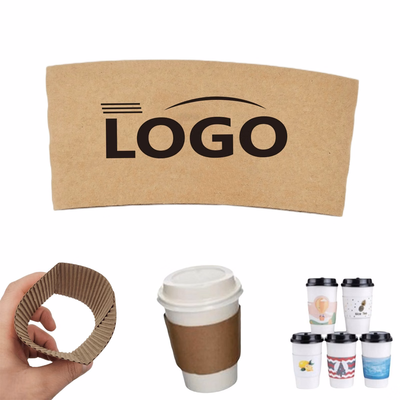 Kraft Paper Disposable Coffee Cup Sleeve Clutch