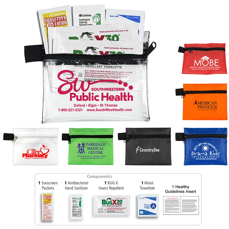 'Stay Safe Kit' 5 Piece Insect Repellent Kit in Zipper Pouch 1