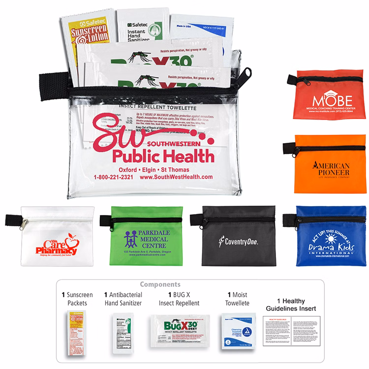 'Stay Safe Kit' 5 Piece Insect Repellent Kit in Zipper Pouch
