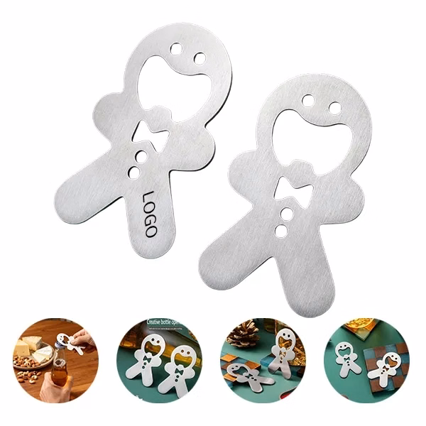 Metal Gingerbread Man Bottle Opener