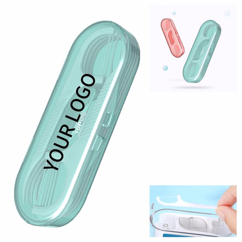 Portable Dental Floss Pick Kit with Storage Box