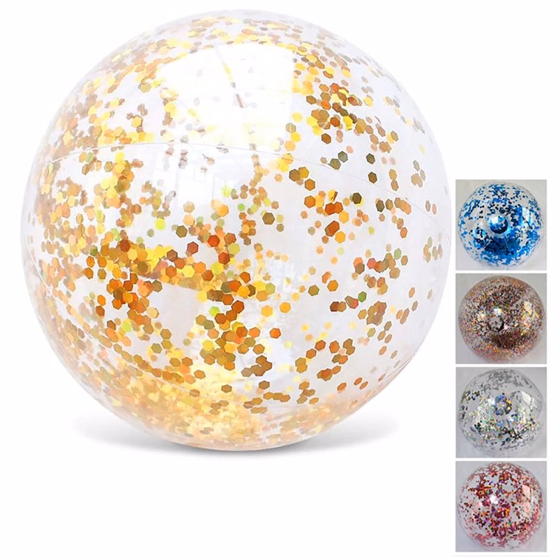 16 Inch Inflatable Glitter Beach Ball