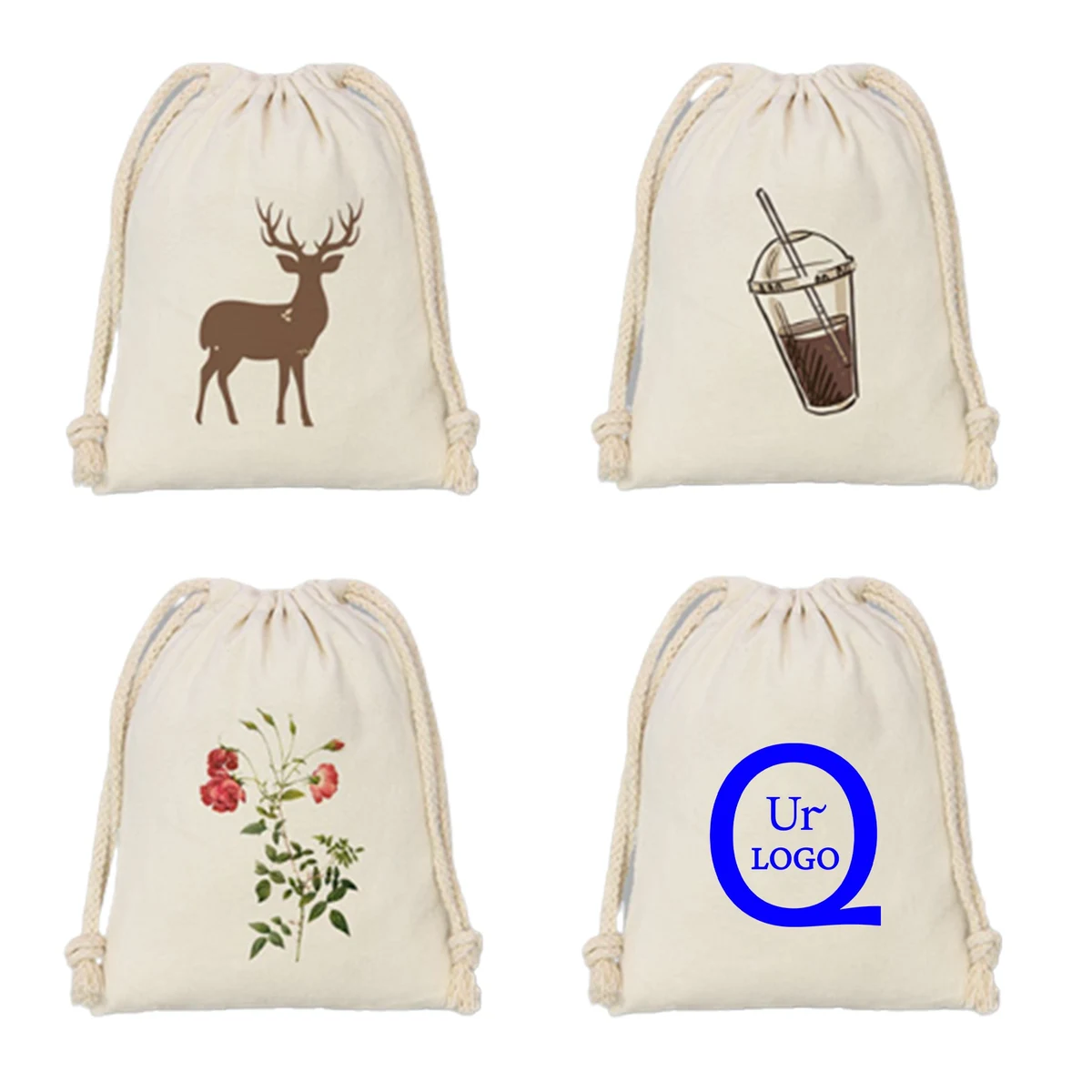 2.75 X 3.93 Inch 8Oz Canvas Drawstring Bag 1
