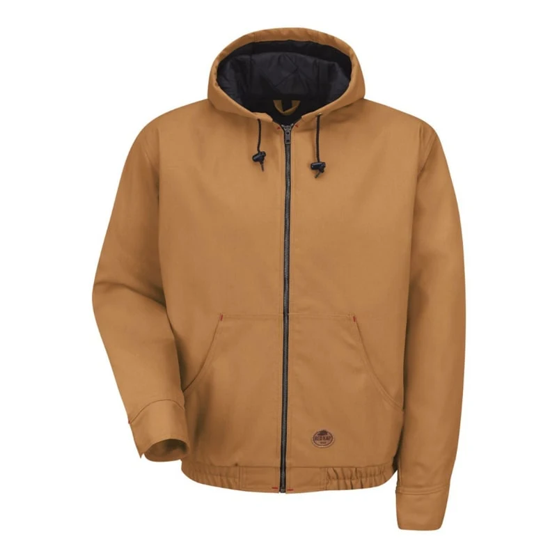 Red Kap Men's Blended Duck Zip-Front Hooded Jacket - JD20 1
