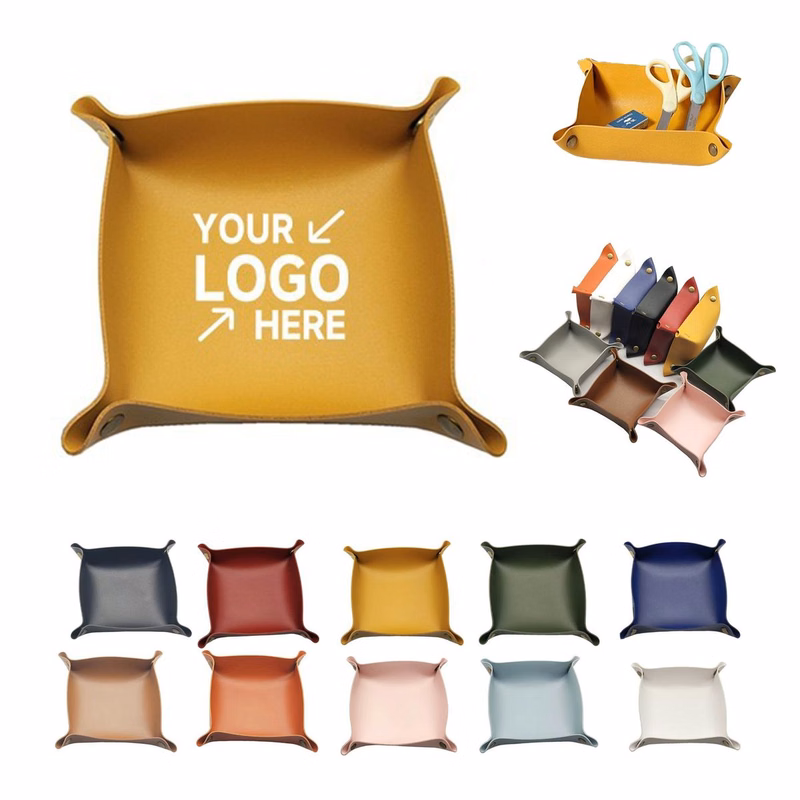 PU Leather Foldable Storage Tray