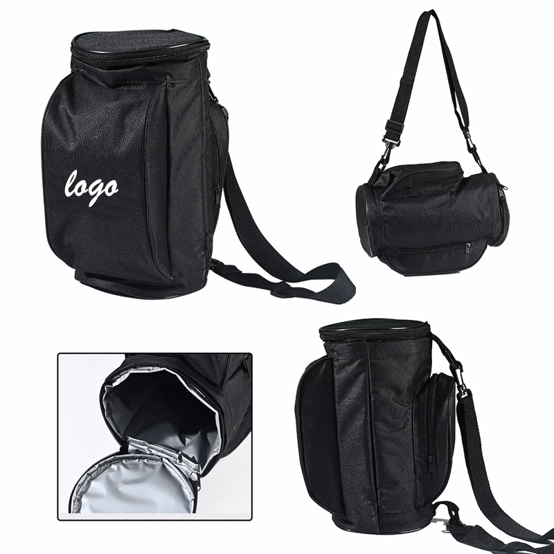 Single Bottle Insulated Wine Carrier Crossbody Bag