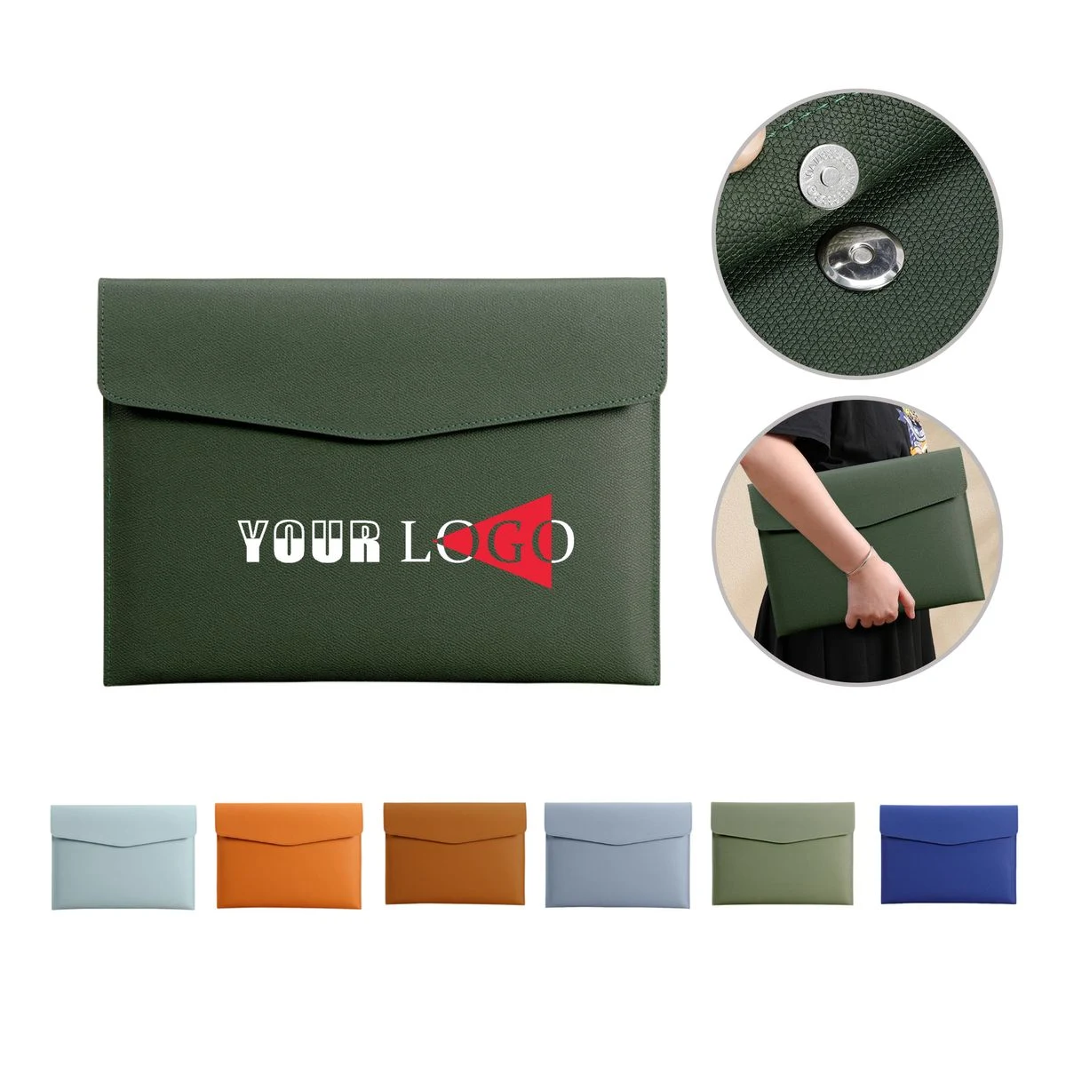 PU Leather A4 Document Holder File Organizer 1