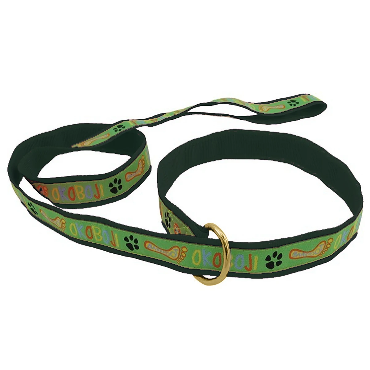 3/4" X 48" Woven Slip Leash w/ Gold Colored D-Ring - "Elite" Weave 1