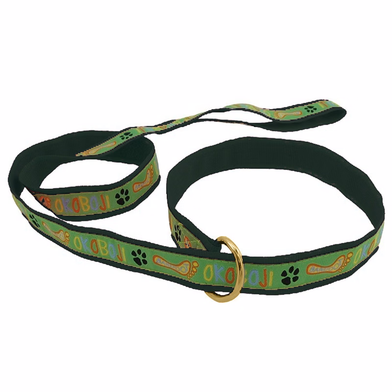 3/4" X 48" Woven Slip Leash w/ Gold Colored D-Ring  - "Elite" Weave