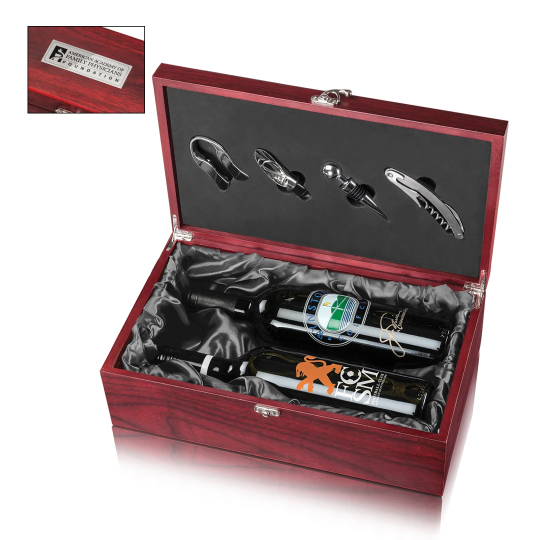 Cobourg Wine Box - Black Satin 1