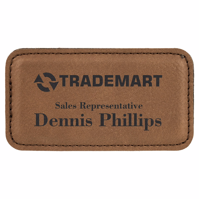 Lane Leatherette Name Tag