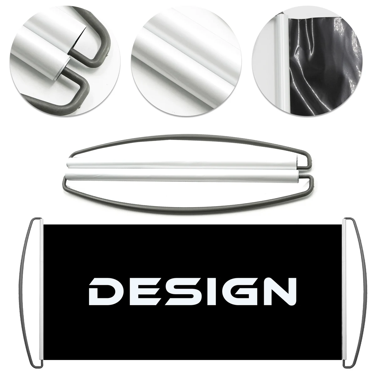 Full Color Custom Hand Held Scroll Banner 1