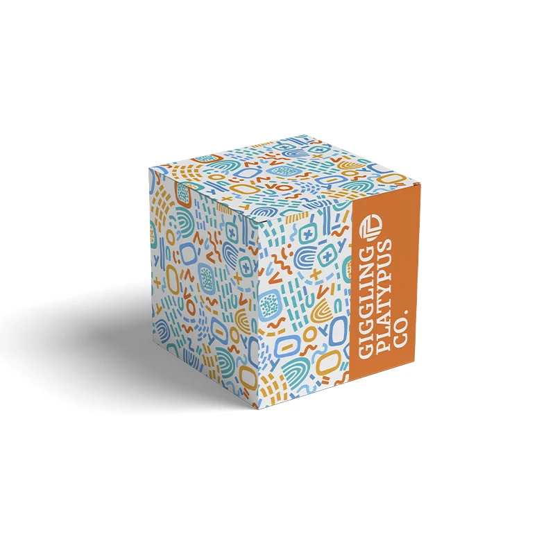 4" X 4" X 4" E-Flute Tuck Box 1