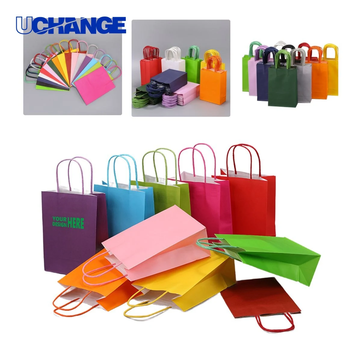 Assorted Kraft Paper Bag Set for Shopping 1