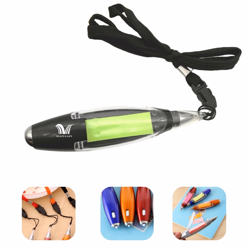 Lanyard Light Pen With Sticky Notes