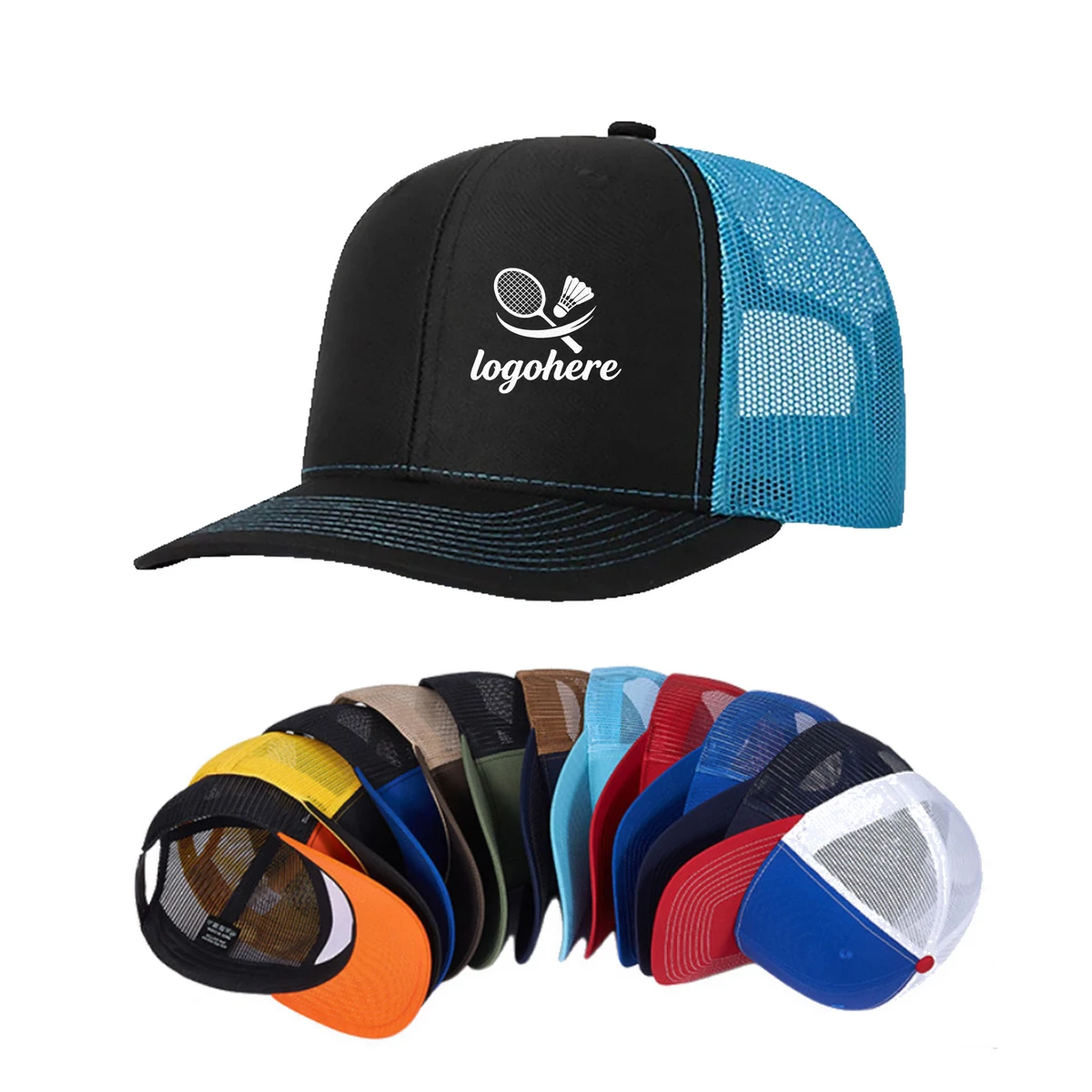 MOQ 10 Classic Mesh-Back Trucker Cap, Cotton Twill, Richardson 112 1