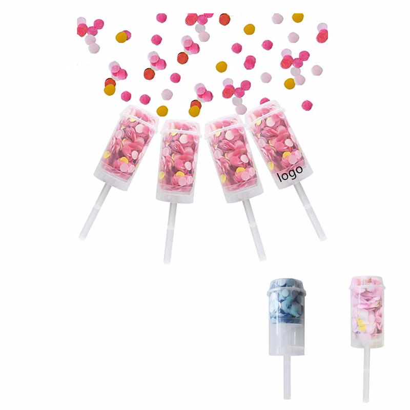 Push Up Multi-Color Confetti Popper