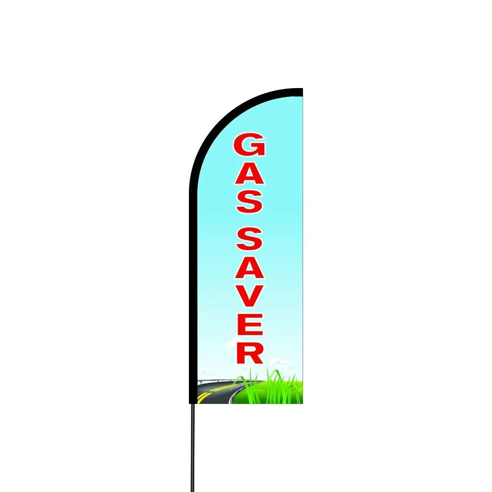 Gas Saver Flag Kit 14' Feet Feather Flag Sign Outdoor Banner 1