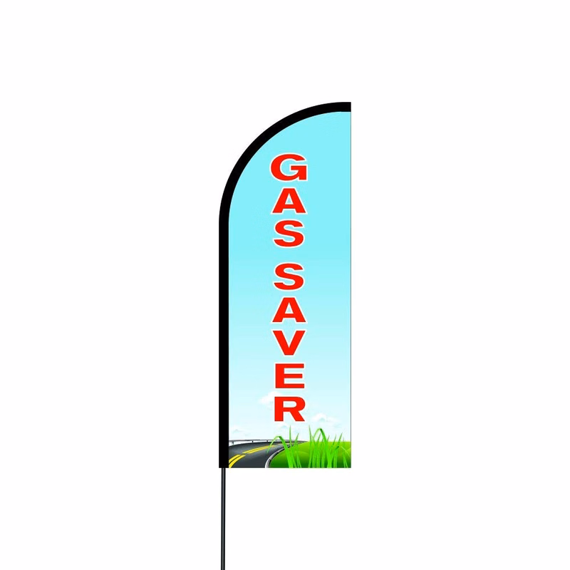 Gas Saver Flag Kit 14' Feet Feather Flag Sign Outdoor Banner