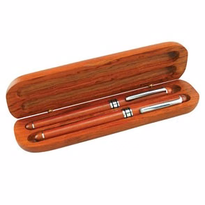 Rosewood Finish Pen Case