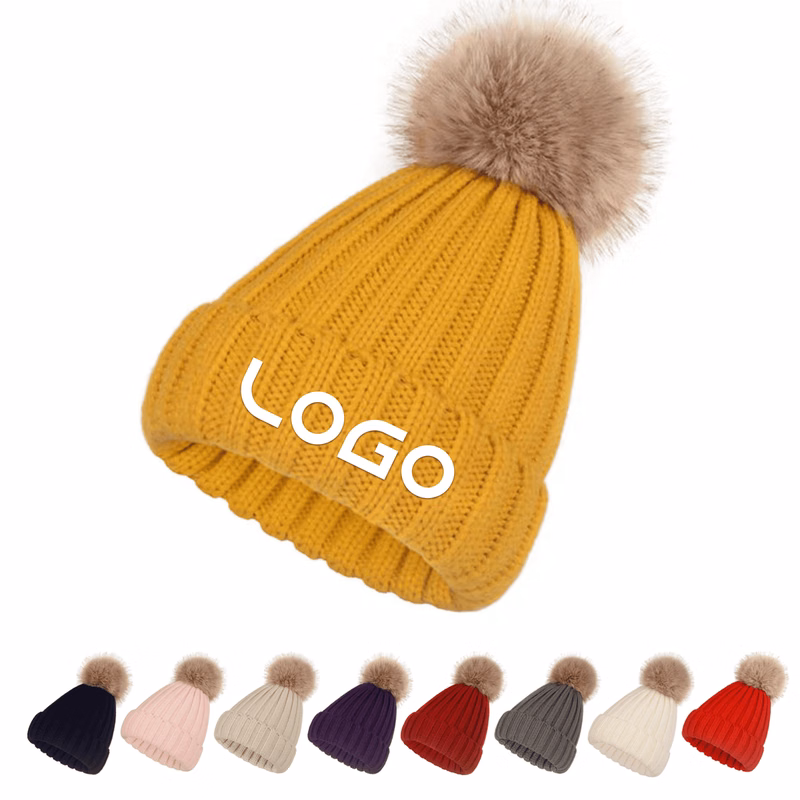 Custom Logo Stylish Cuffed Knit Hat