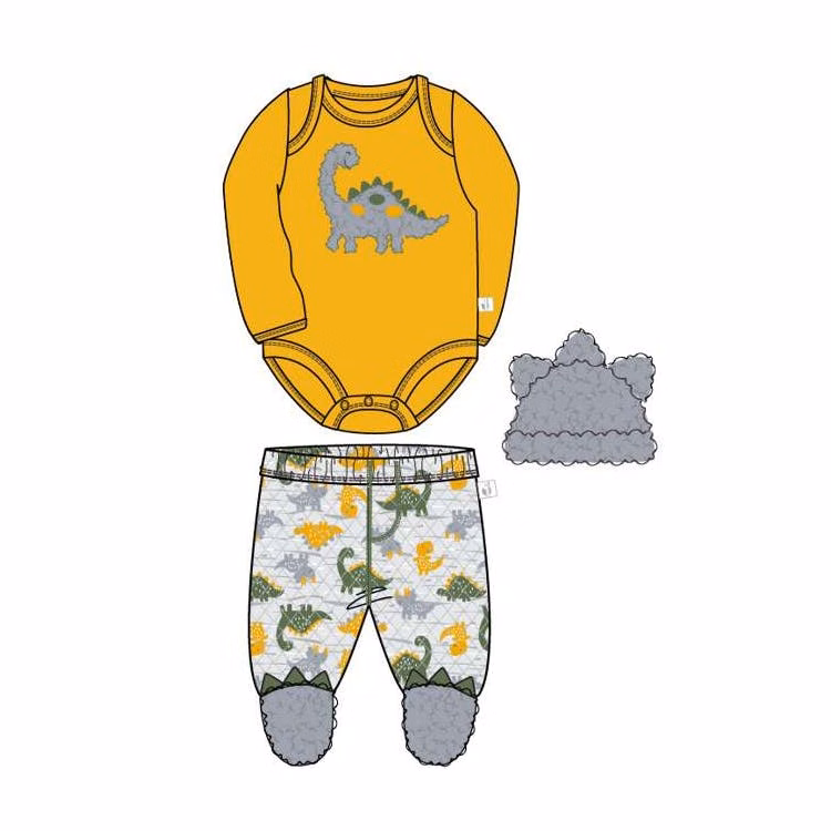 Boy's Quilted Pant Sets with Sherpa Hats Size 0-9 Months