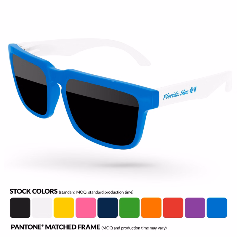 2-Tone Heat Sunglasses w/ Temple Imprint