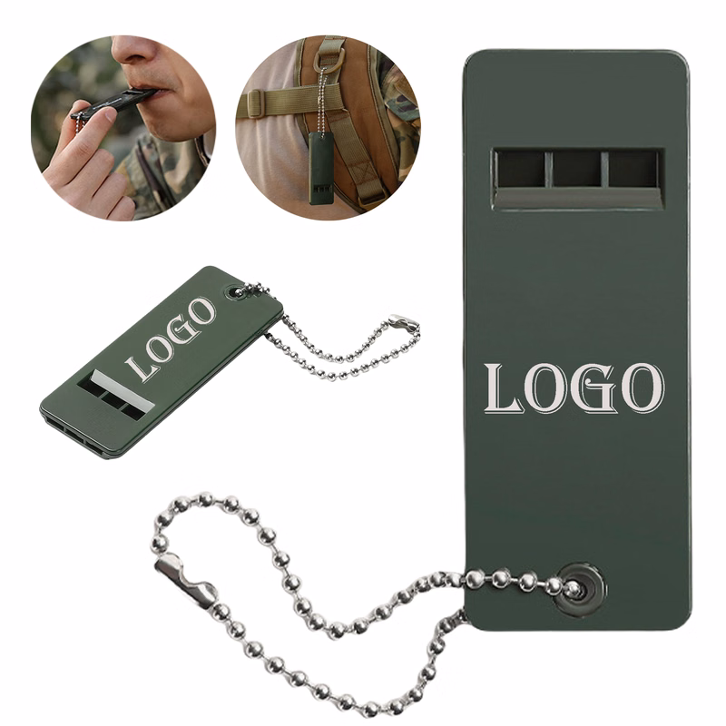 Lifesaving Emergency Whistle - 3-Frequency Design with Durable Plastic & Metal Chain