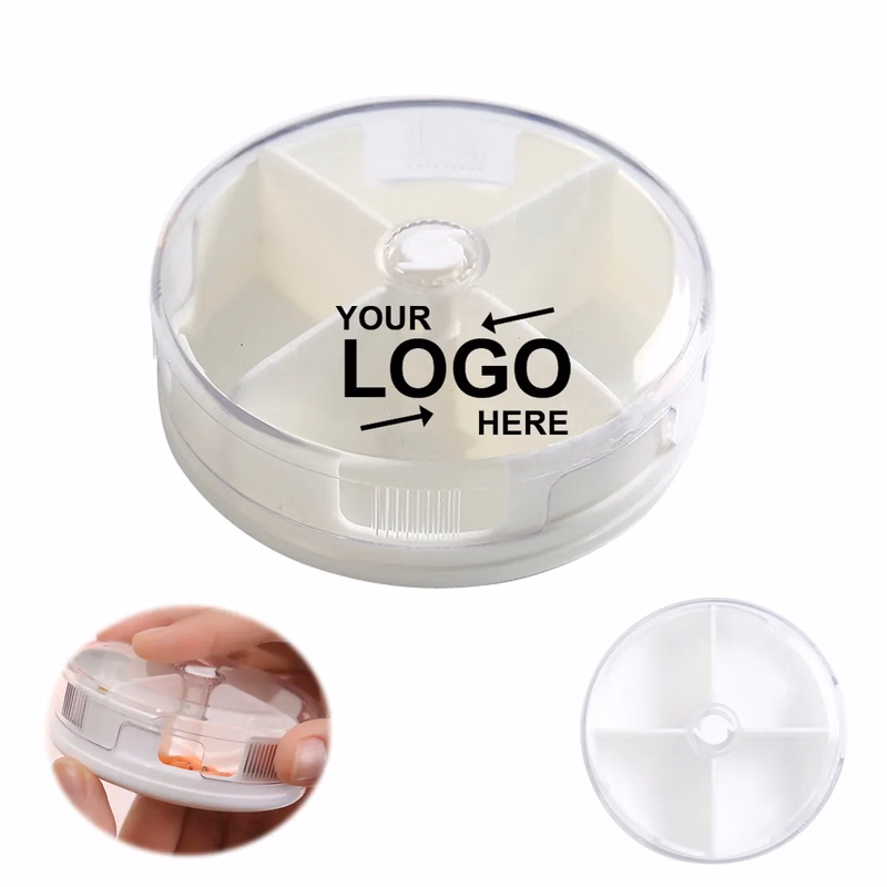 Circular Push Button Rotate Pill Organizer