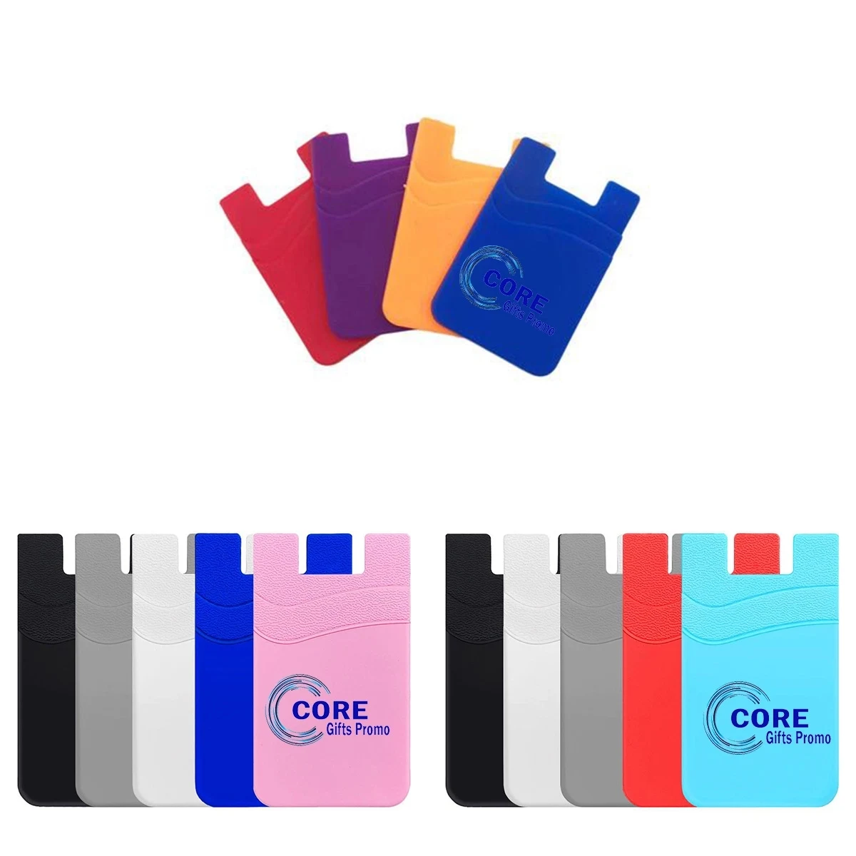 Dual Pocket Silicone Cell Phone Wallet 1