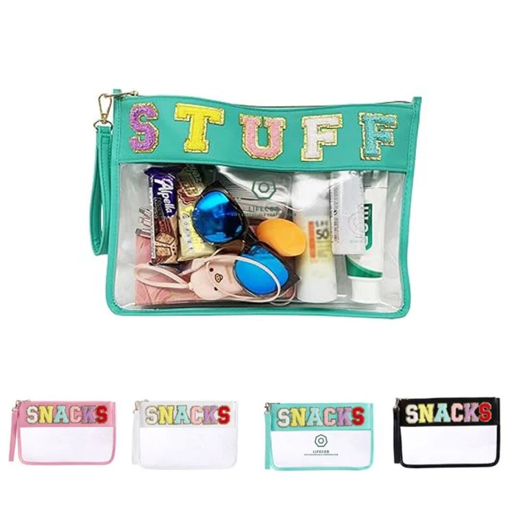 Letter Clear Tote Bag with Wrist Strap 1