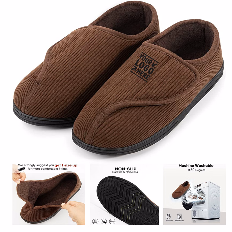 Men's Memory Foam Diabetic Slippers