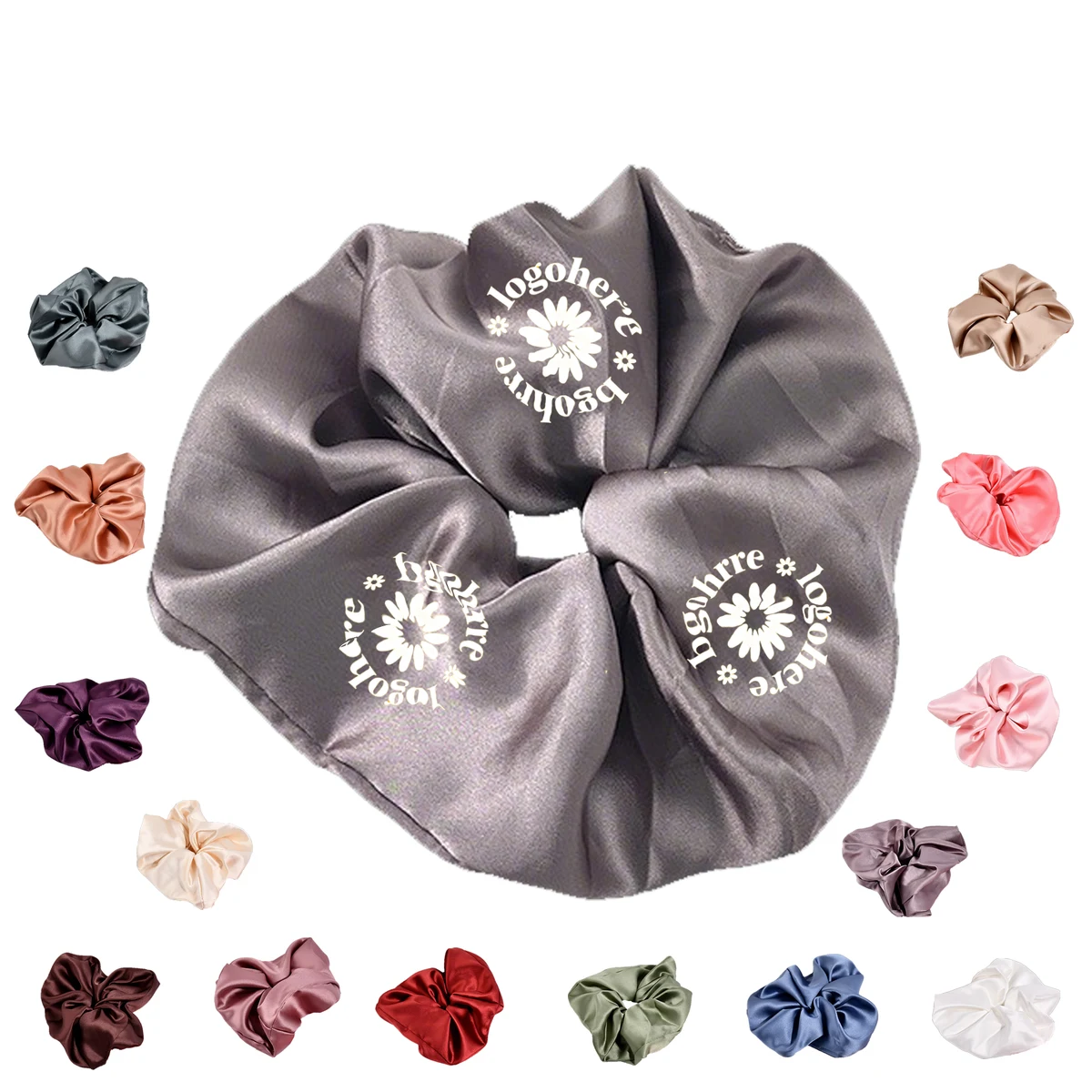 Oversized Thick Satin Hair Scrunchies 1