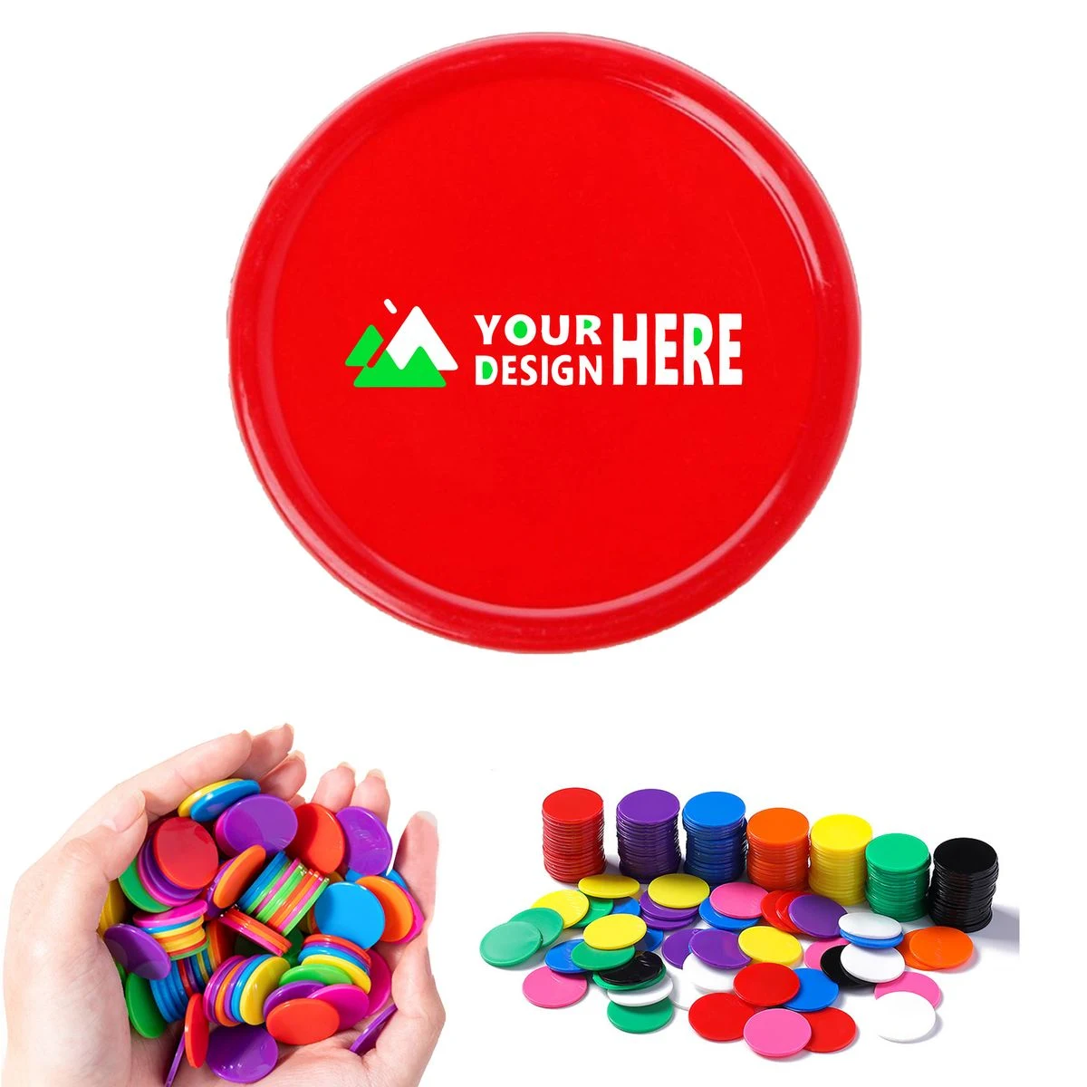 Full Color Imprint Round Plastic Chips Token Coin 1
