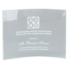 Beveled Glass Crescent Award 1