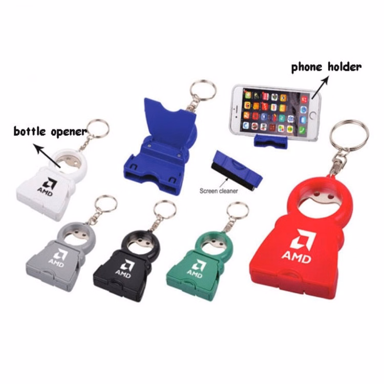 Mobile Stand And Bottle Opener And Screen Cleaner
