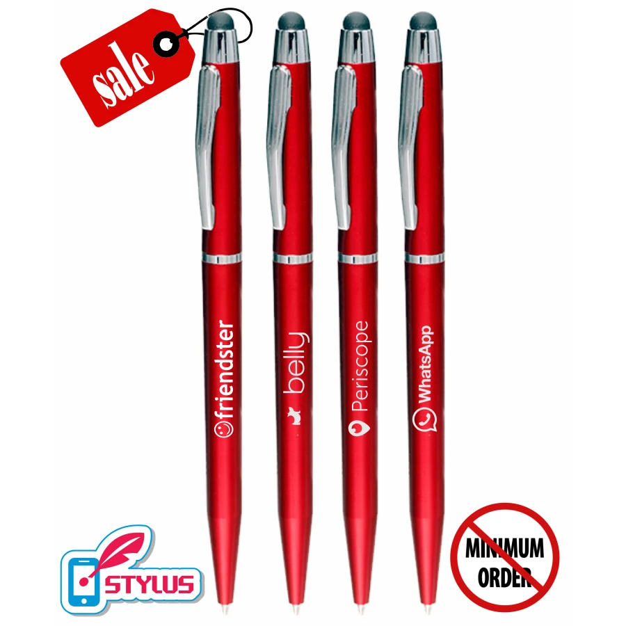 Union Printed - Appealing - Slim Stylus Twist Pen- 1-Color Print - No Minimum 1