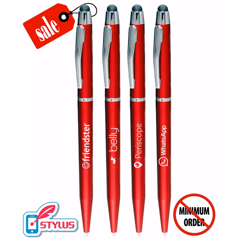 Union Printed - Appealing - Slim Stylus Twist Pen- 1-Color Print - No Minimum