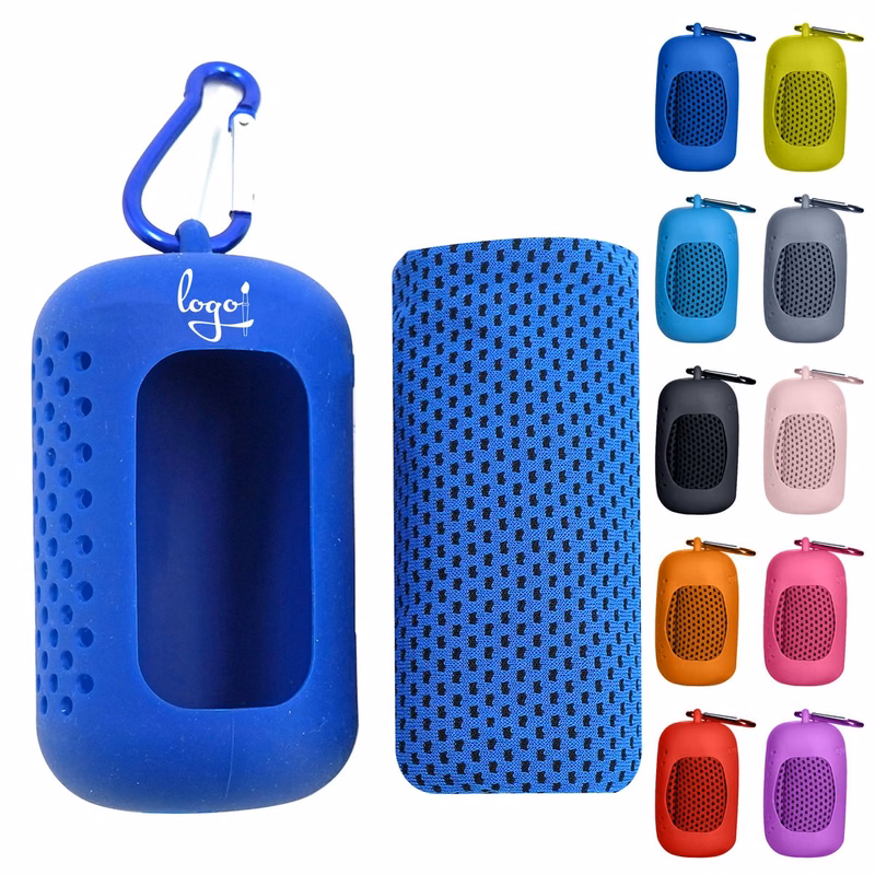 Silicone Case Ice Silk Cooling Towel